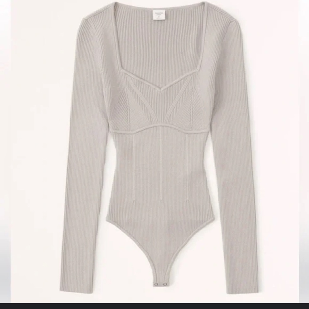 Abercrombie Ribbed Corset Sweetheart Bodysuit- XS